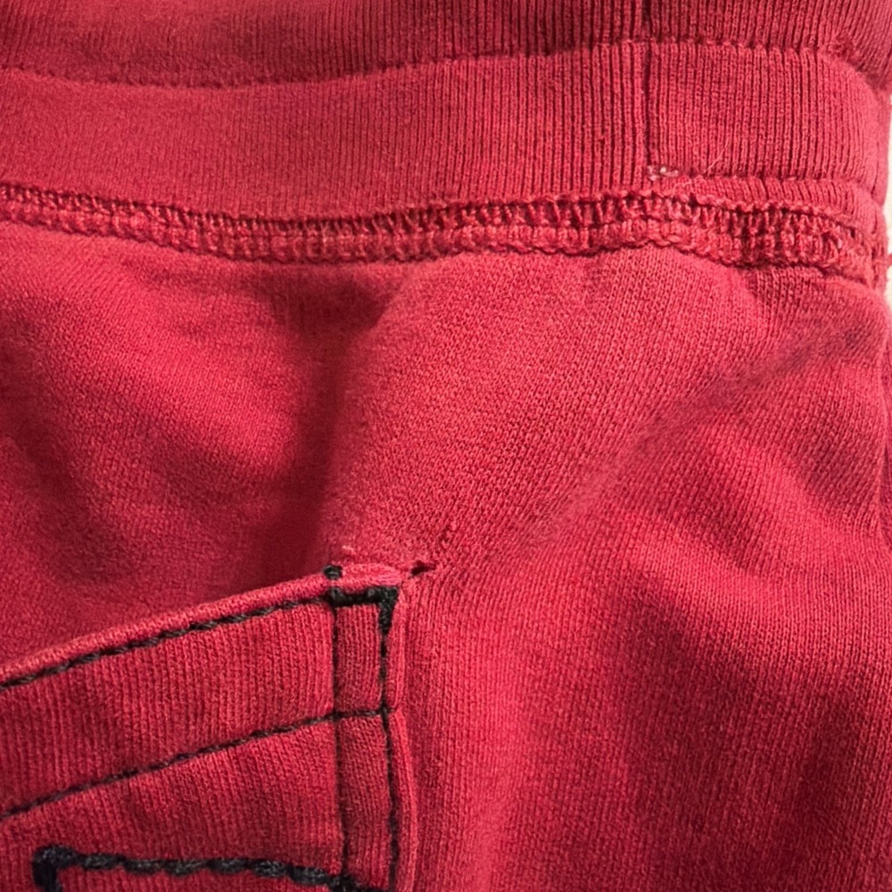 True Religion Pants Mens S Red Motocross Tapered Fit Joggers Embroidered Pockets - Picture 11 of 11